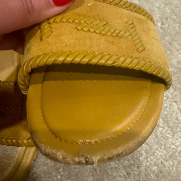 Tod’s Yellow Calf leather mules with double T embroidered - Picture 8 of 9